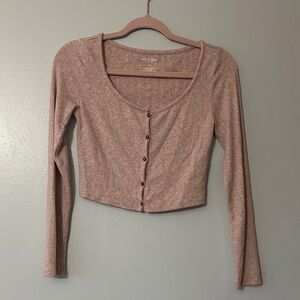 Arizona Jean Company Ribbed Button-Up Cardigan